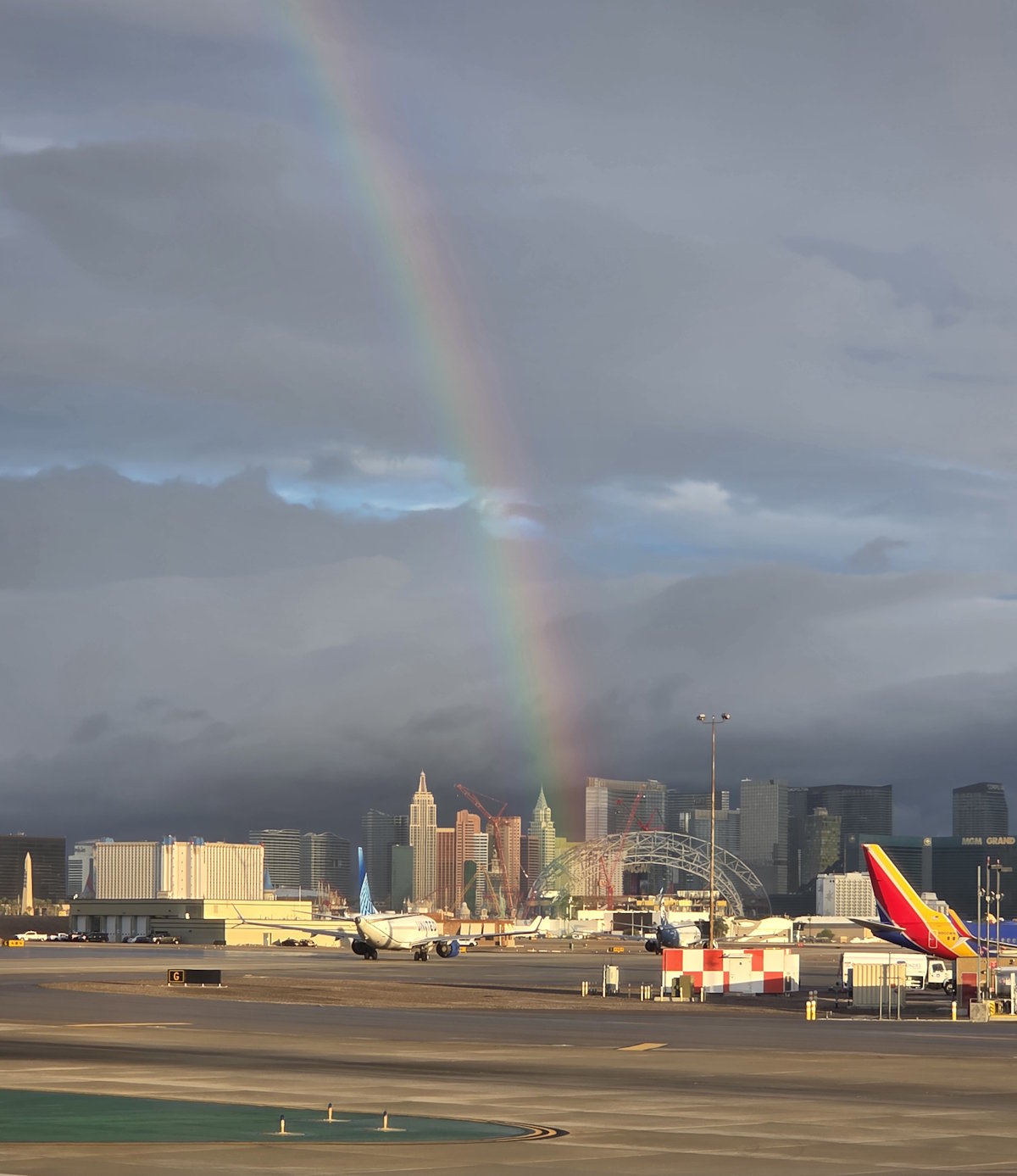 Rainbow over the Las Vegas Strip